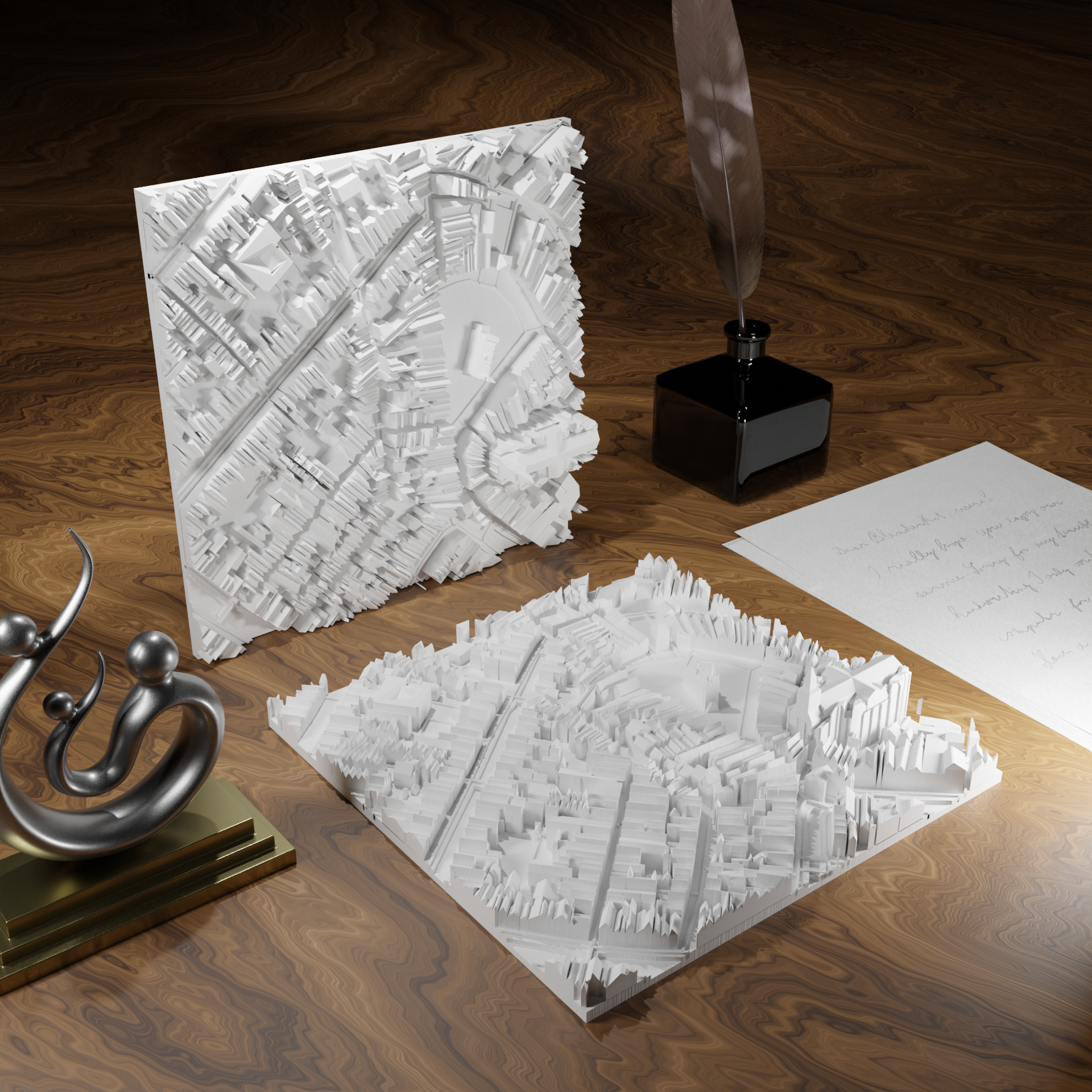 3D-geprinte miniatuur van Gouda stad, beschikbaar in 20 verschillende versies, met gedetailleerde weergave. Verkrijgbaar in een stijlvolle plexiglas kubus of in een ophangbaar frame. Perfect als handgemaakte decoratie voor liefhebbers van Gouda, met keuze tussen een ingelijst ontwerp of een moderne plexi cube.