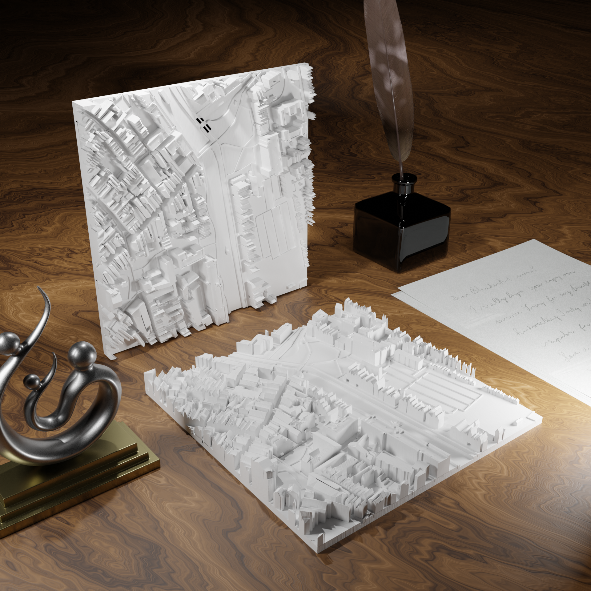 3D-geprinte miniatuur van Gouda stad, beschikbaar in 20 verschillende versies, met gedetailleerde weergave. Verkrijgbaar in een stijlvolle plexiglas kubus of in een ophangbaar frame. Perfect als handgemaakte decoratie voor liefhebbers van Gouda, met keuze tussen een ingelijst ontwerp of een moderne plexi cube.