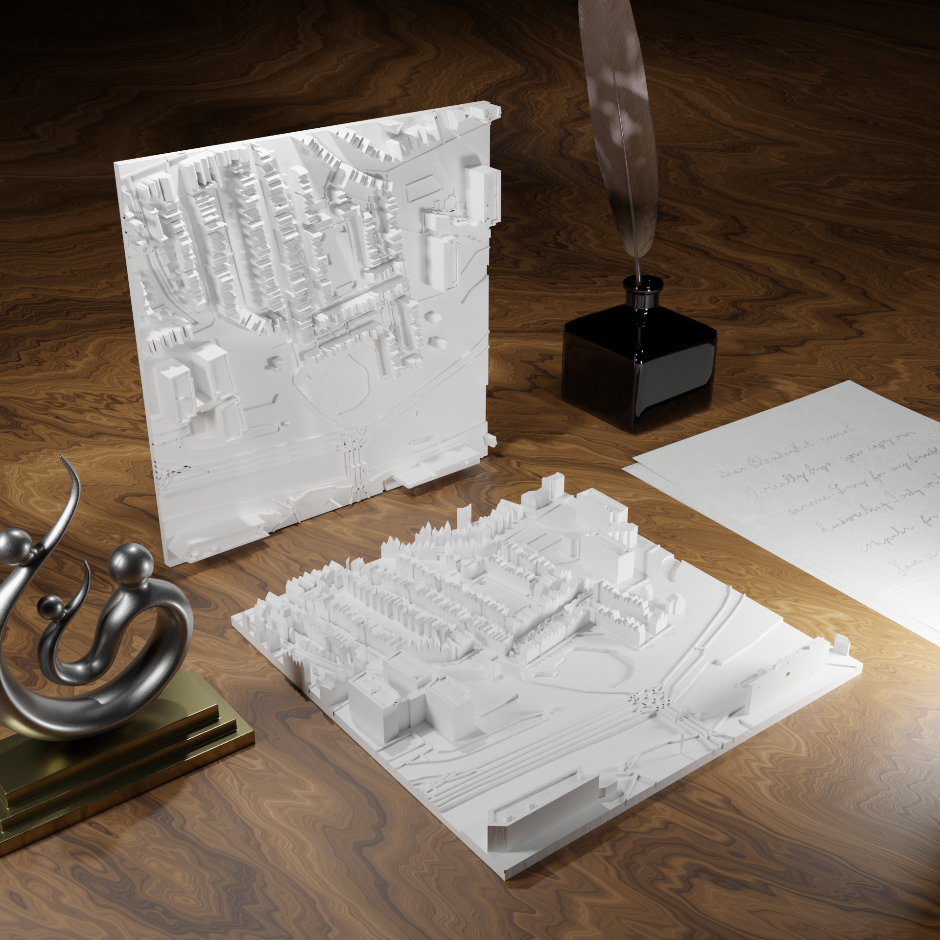 3D-geprinte miniatuur van Gouda stad, beschikbaar in 20 verschillende versies, met gedetailleerde weergave. Verkrijgbaar in een stijlvolle plexiglas kubus of in een ophangbaar frame. Perfect als handgemaakte decoratie voor liefhebbers van Gouda, met keuze tussen een ingelijst ontwerp of een moderne plexi cube.