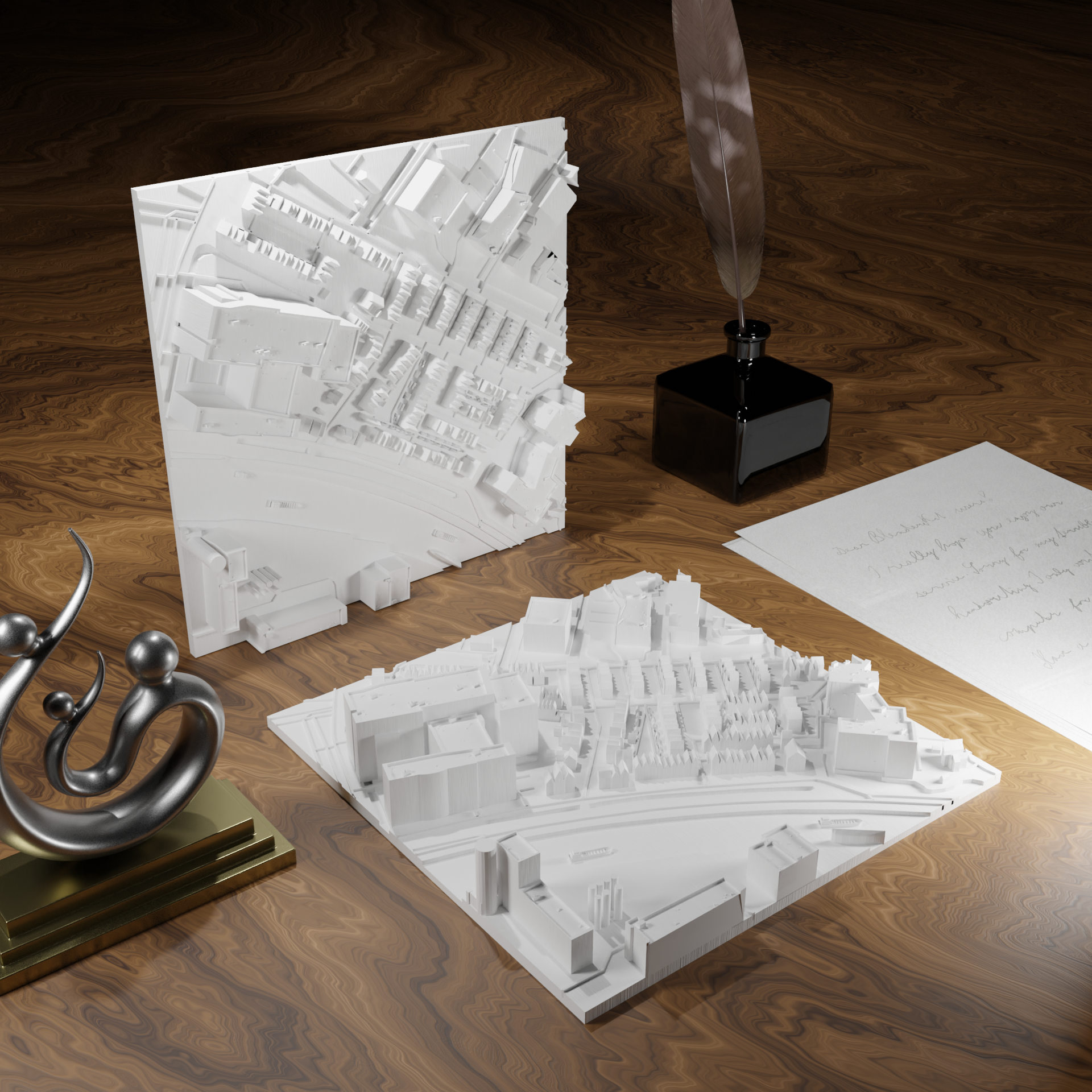 3D-geprinte miniatuur van Gouda stad, beschikbaar in 20 verschillende versies, met gedetailleerde weergave. Verkrijgbaar in een stijlvolle plexiglas kubus of in een ophangbaar frame. Perfect als handgemaakte decoratie voor liefhebbers van Gouda, met keuze tussen een ingelijst ontwerp of een moderne plexi cube.